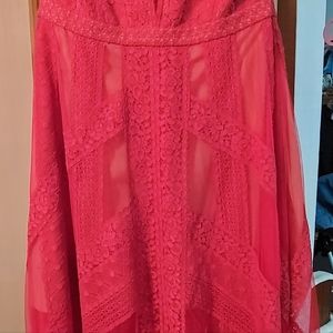 BCBGMAXAZRIA LACE "EVE"  RED DRESS SIZE 12